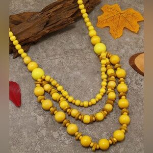 Yellow Beaded Necklace